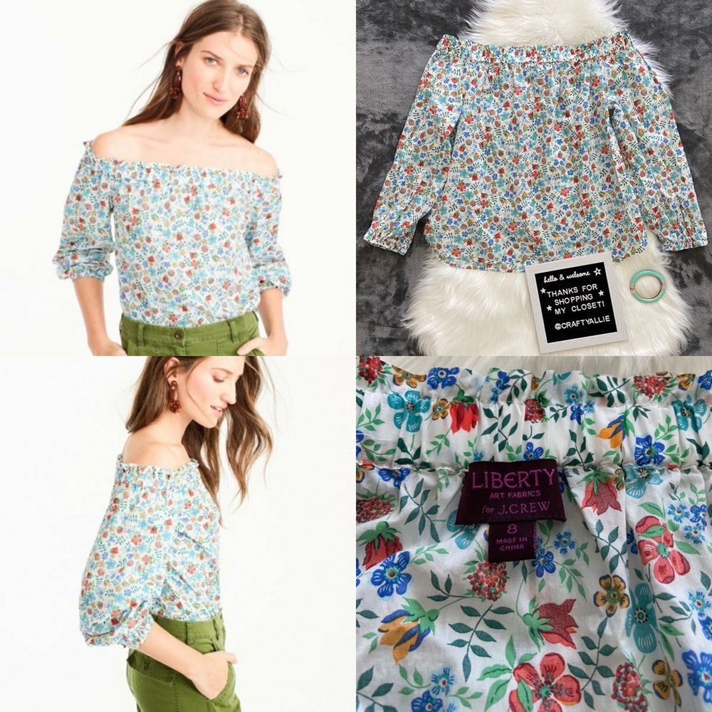 J. Crew Liberty Art Fabrics Top || Size 8